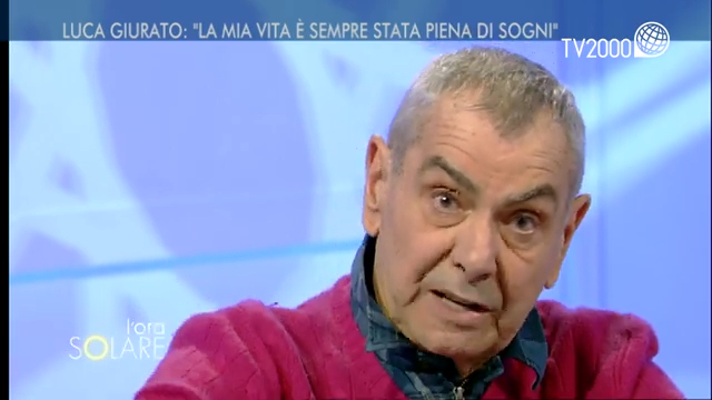 Luca Giurato durante la sua ultima apparizione tv, nel 2018