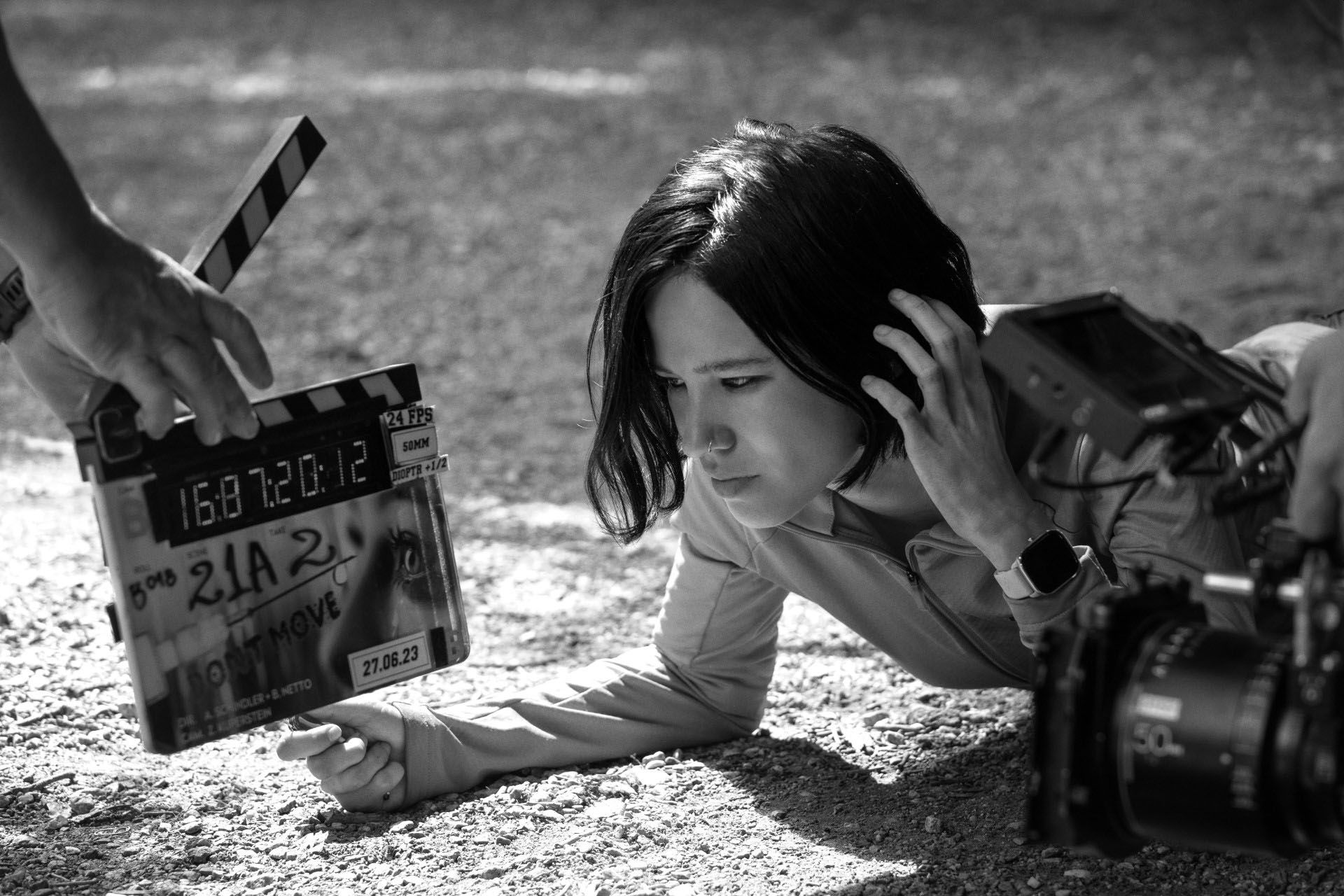 Kelsey Asbille sul set di Don't Move