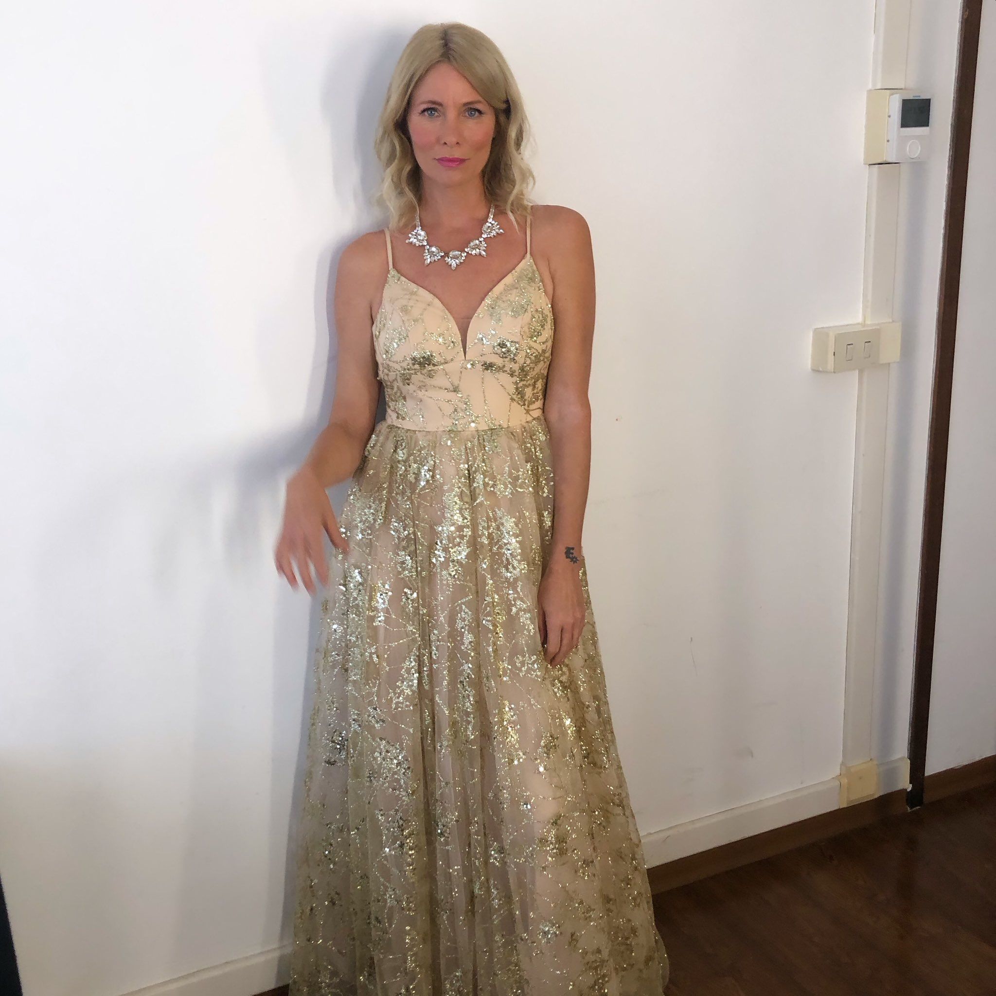 Flavia Vento con l'abito indossato a Belve 2024