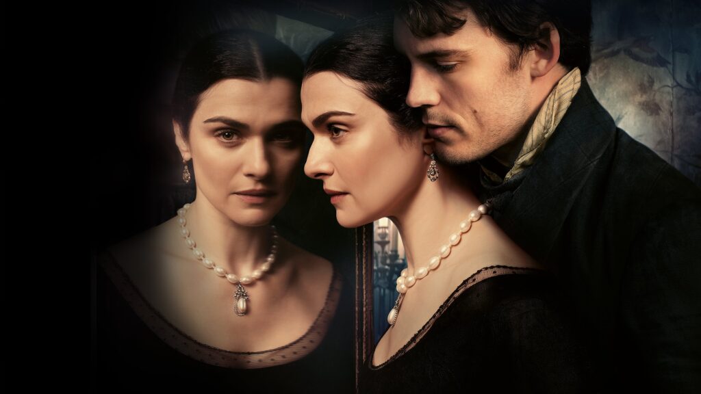 Rachel Weisz e Sam Claflin in una scena del film Rachel