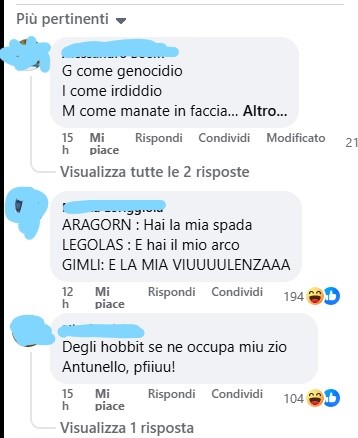 Alcuni commenti sotto la foto AI di Abatantuono