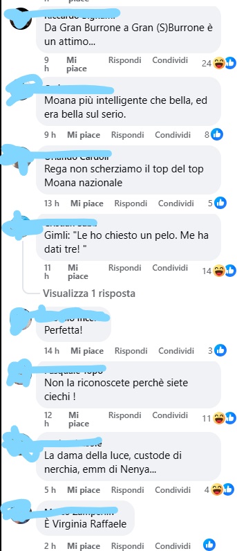 Alcuni commenti sotto la foto AI di Galadriel