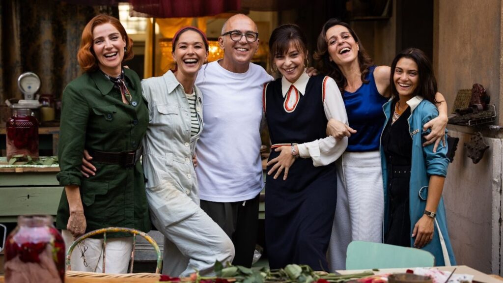 Ferzan Ozpetek con le protagoniste di Diamanti