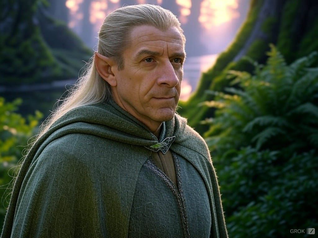 Ezio Greggio ne Il signore degli Anelli - immagine AI