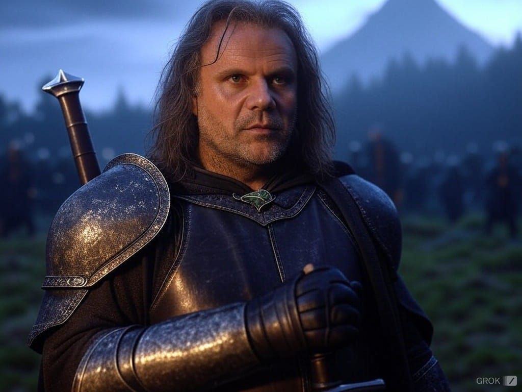 Jerry Calà ne Il signore degli anelli - immagine AI