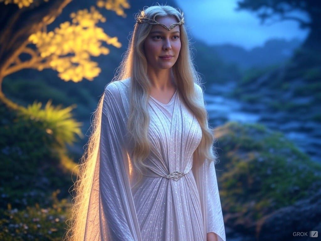 Moana Pozzi ne Il signore degli anelli - immagine AI