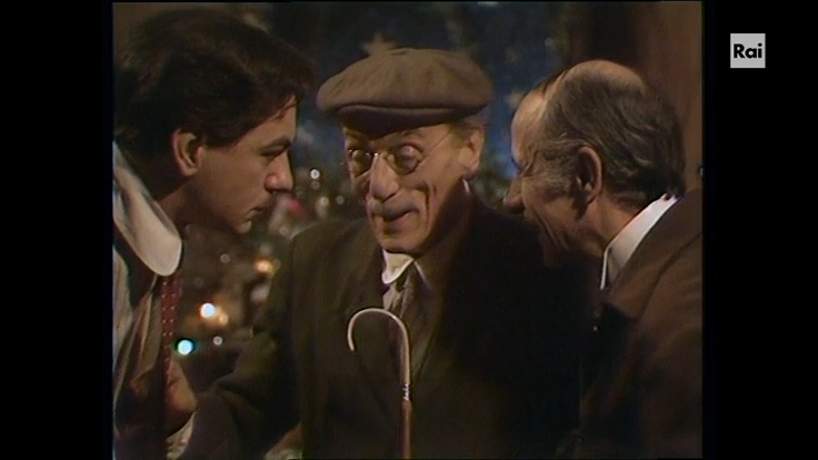 Eduardo e Luca De Filippo con Gino Maringola in Natale in casa Cupiello del 1977