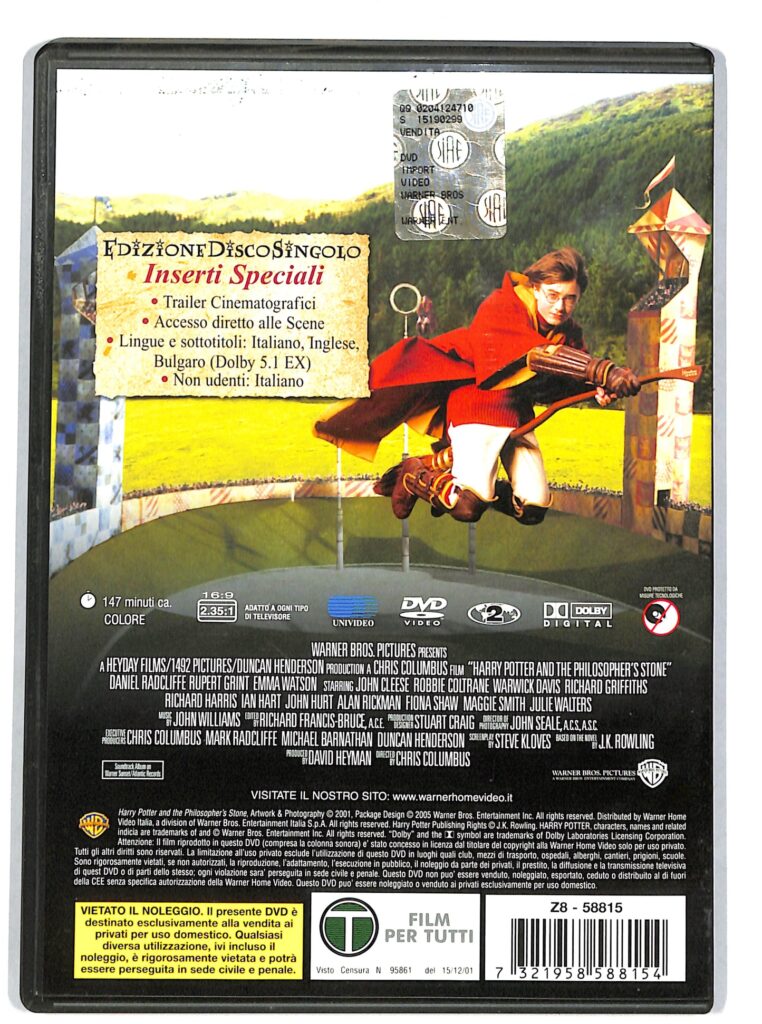 Harry Potter - DVD Italiano retro