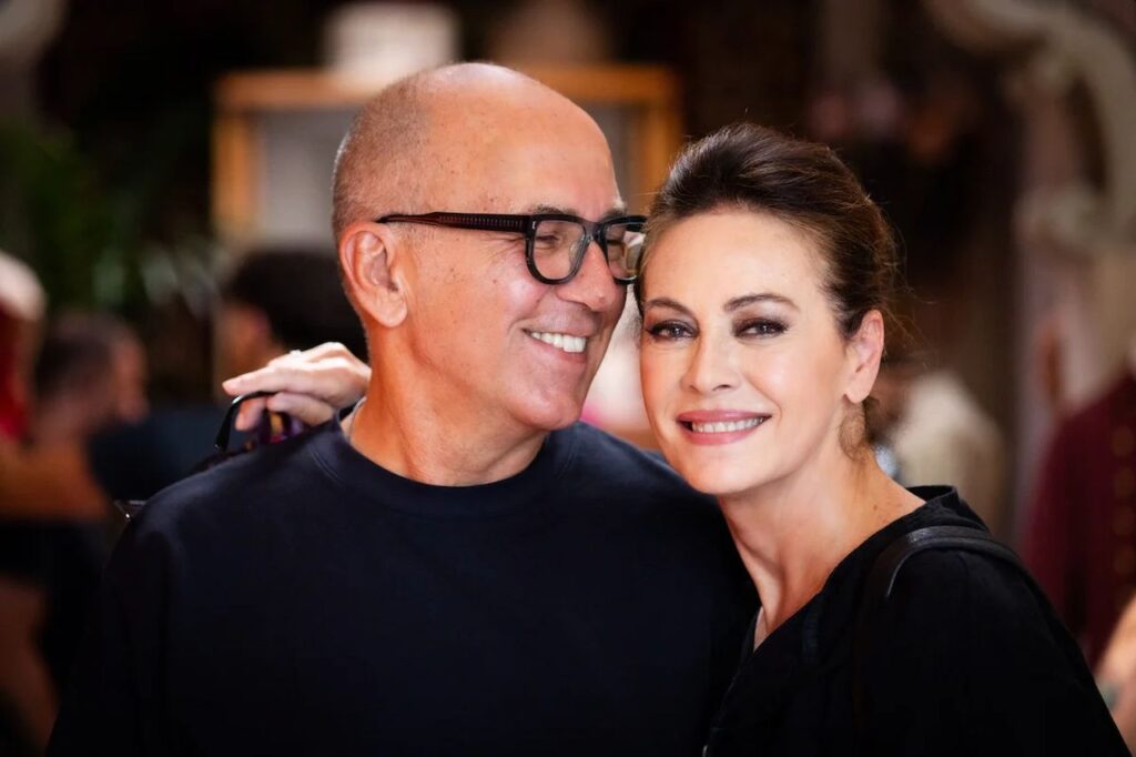 Ferzan Ozpetek e Elena Sofia Ricci sul set di Diamanti