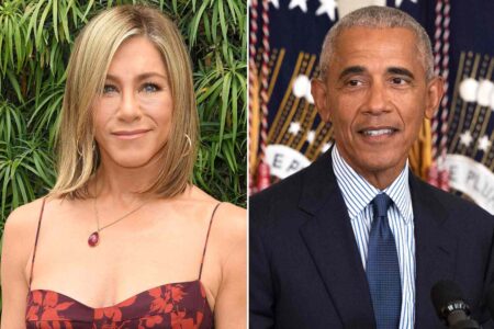 Collage Jennifer Aniston Barack Obama - People