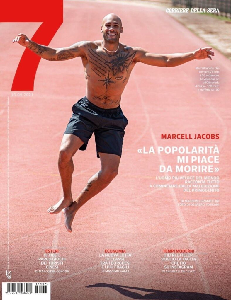Marcell Jacobs - foto di Oliviero Toscani