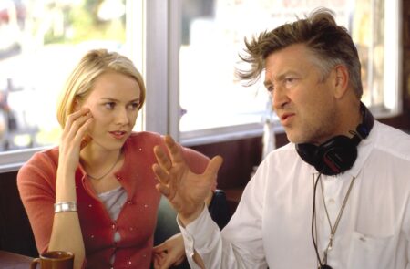Naomi Watts e David Lynch sul set di Mulholland Drive