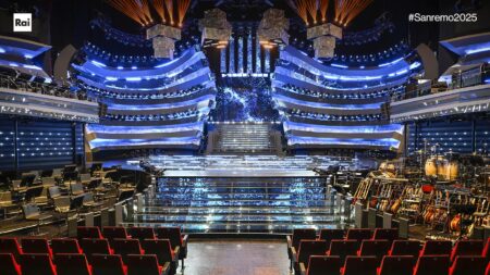 La scenografia di Sanremo 2025