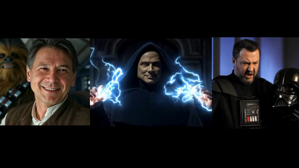 I politici italiani come personaggi di Star Wars - immagine creata in AI