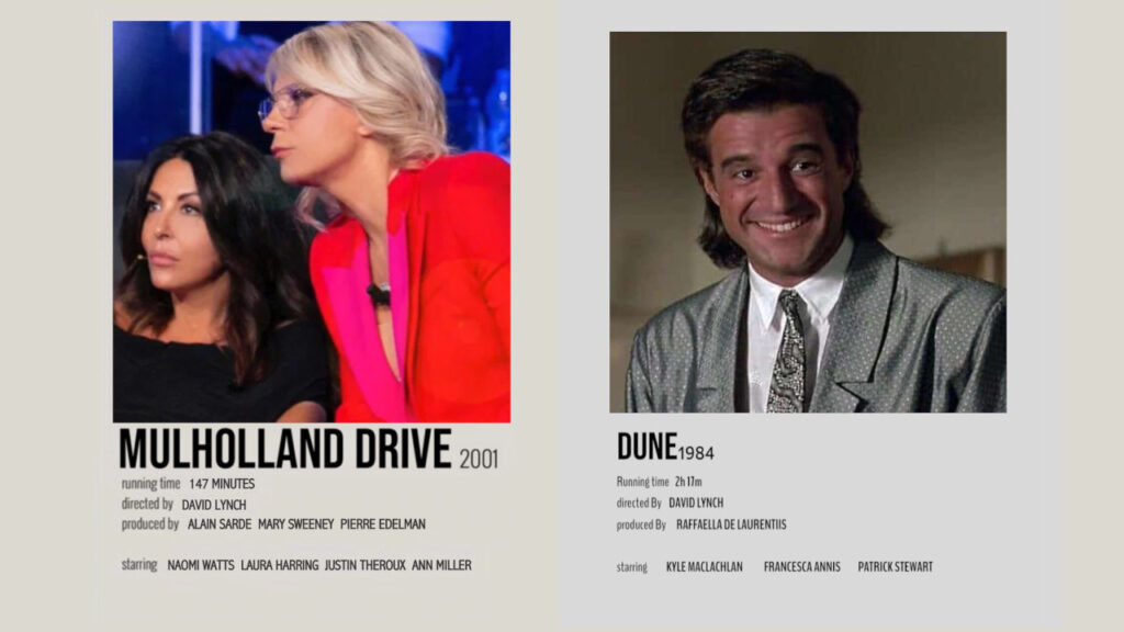 De Filippi e Ferilli in Mulholland Drive, De Sica in Dune: i vip italiani nei film di Lynch sono un delirio (FOTO) Vip italiani Lynch