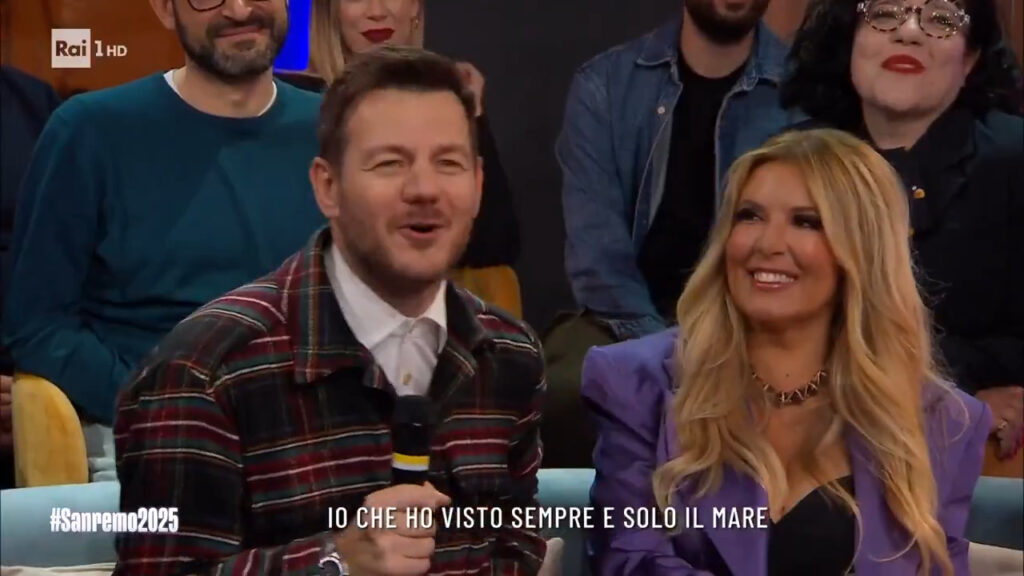 Montagne bianche il testo della canzone del Dopofestival su Rita De Crescenzo Alessandro Cattelan e Selvaggia Lucarelli al Dopofestival 2025