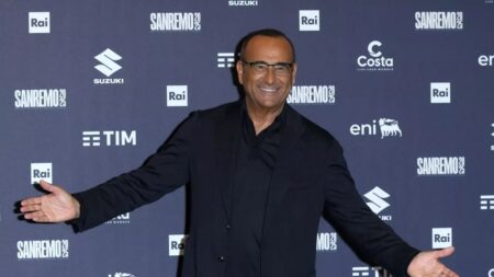 Carlo Conti a Sanremo 2025