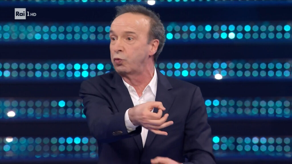 Roberto Benigni a Sanremo 2025