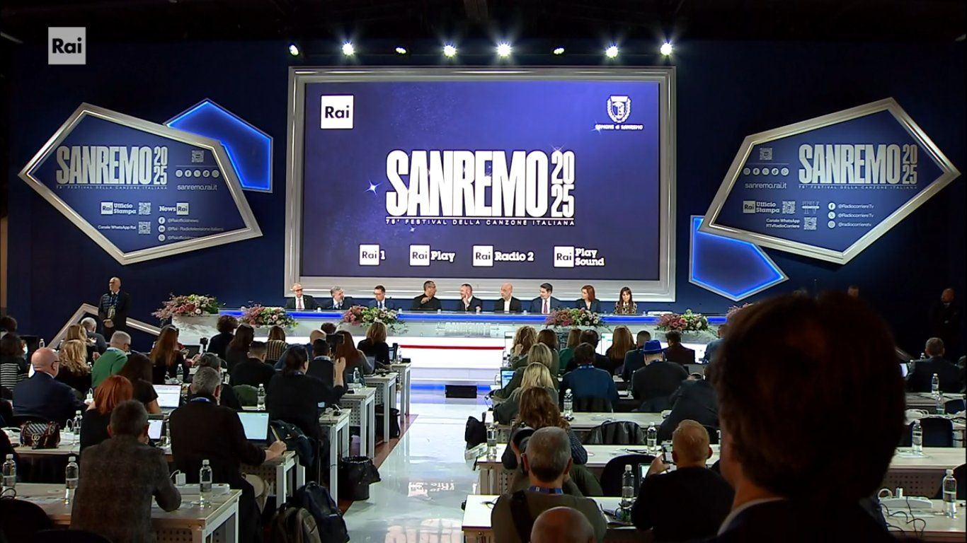 La conderenza stampa di Sanremo 2025