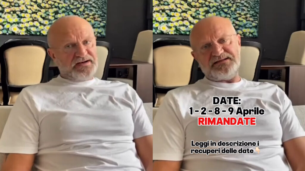 Andrea Pucci, il messaggio ai fan dopo il malore sul palco: “Devo fare dei controlli” Andrea Pucci