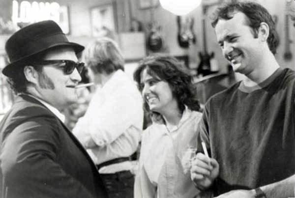 John Belushi e Bill Murray sul set di The Blues Brothers