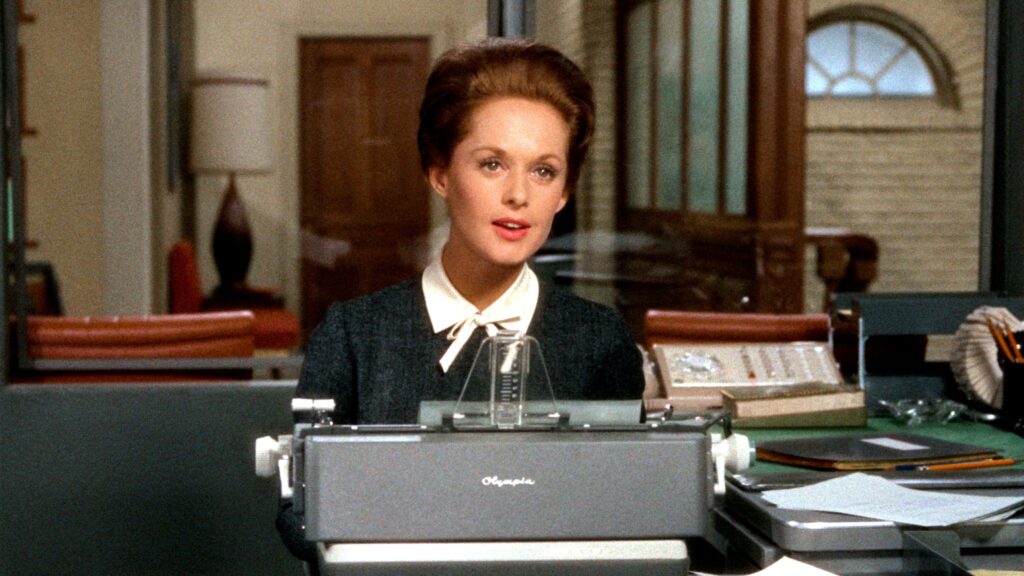 Tippi Hedren in una scena di Marnie