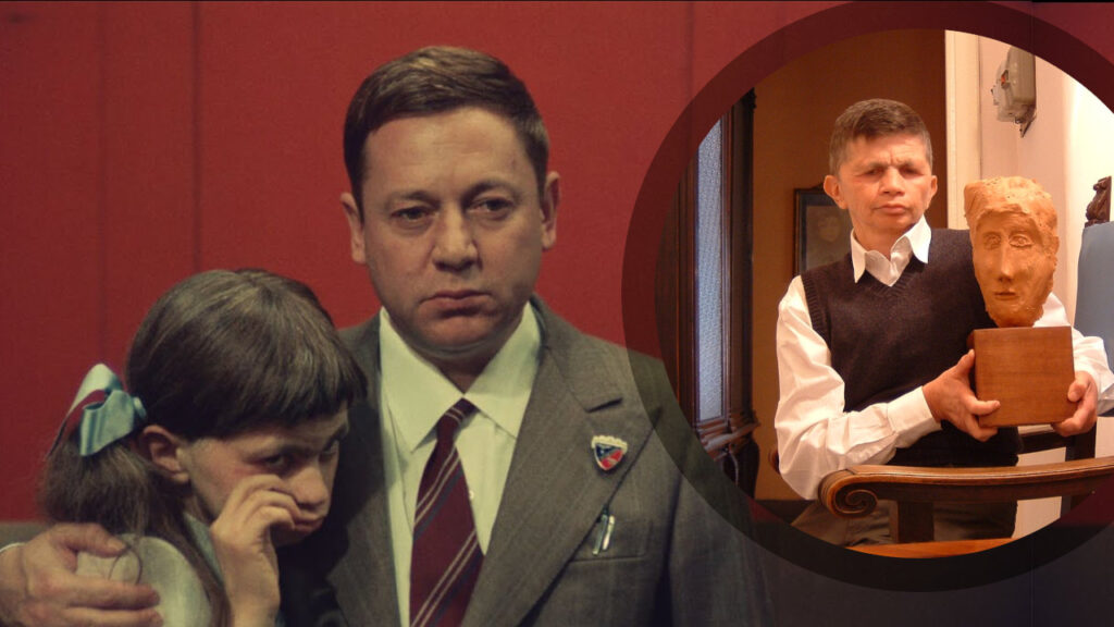 Che fine ha fatto Plinio Fernando: era Mariangela nei film di Fantozzi, oggi è un artista Plinio Fernando e Paolo Villaggio in Fantozzi