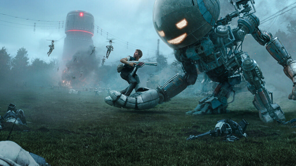 Una scena del film The Electric State