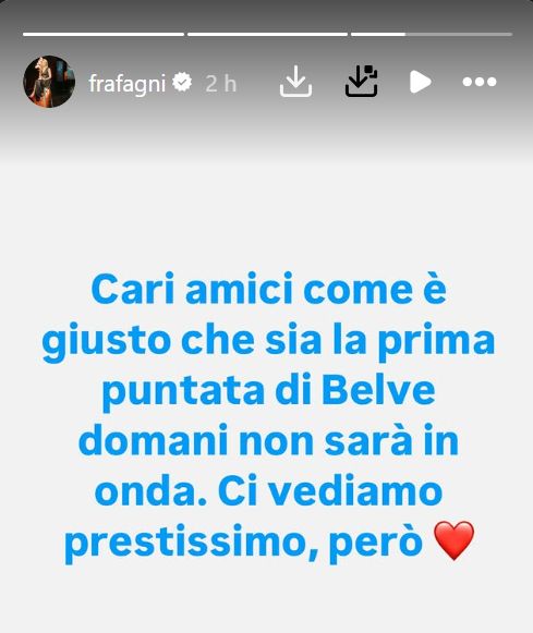 il post di Francesca Fagnani su Belve 