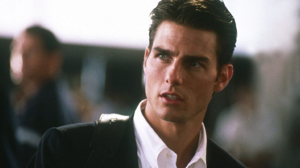 Tom Cruise in una scena di Jerry Maguire