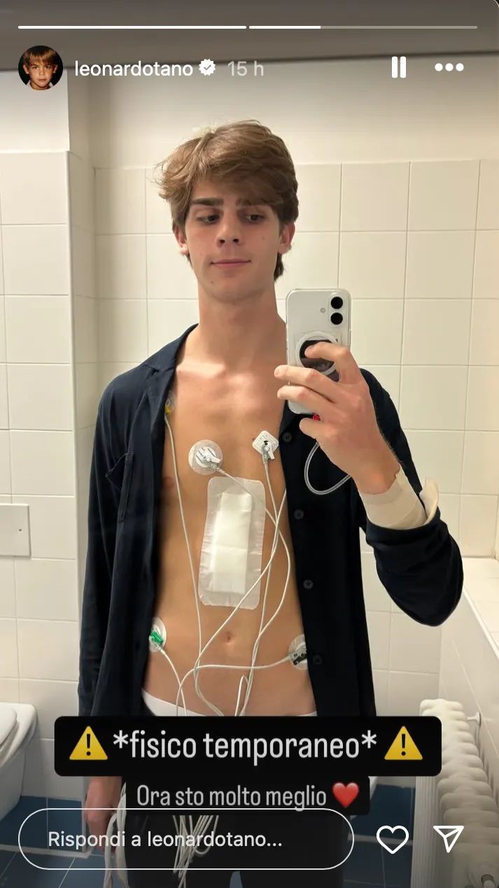 Leonardo Tano dopo l'operazione al cuore