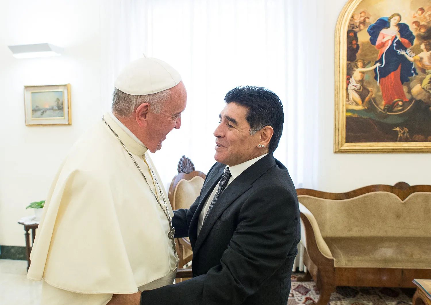 Papa Francesco e Diego Armando Maradona