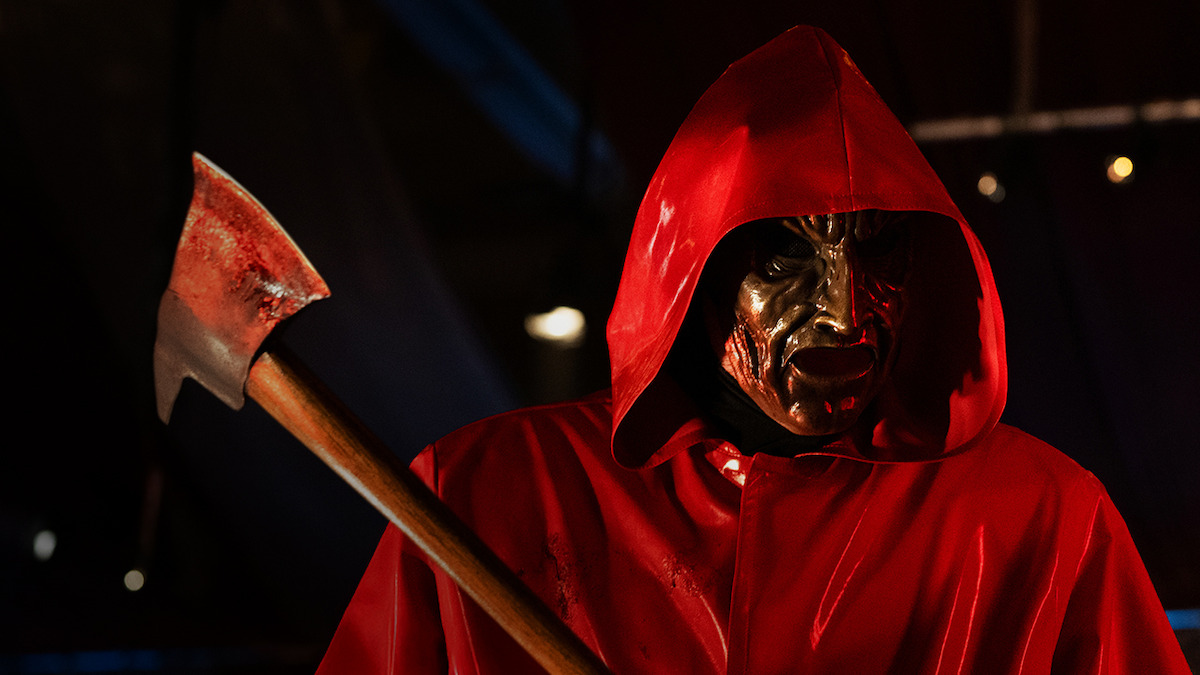 Un'immagine dell'assassino mascherato.