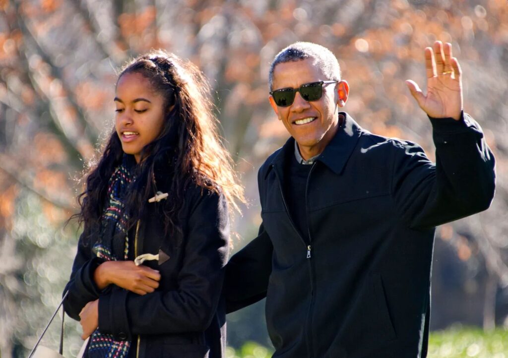 Barack Obama e sua figlia Malia
