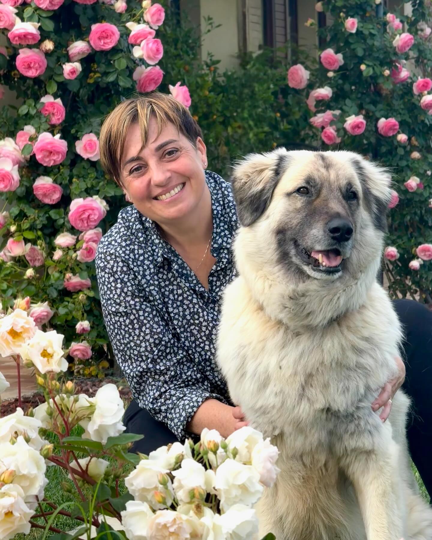 Benedetta Rossi con il suo cane, Cloud