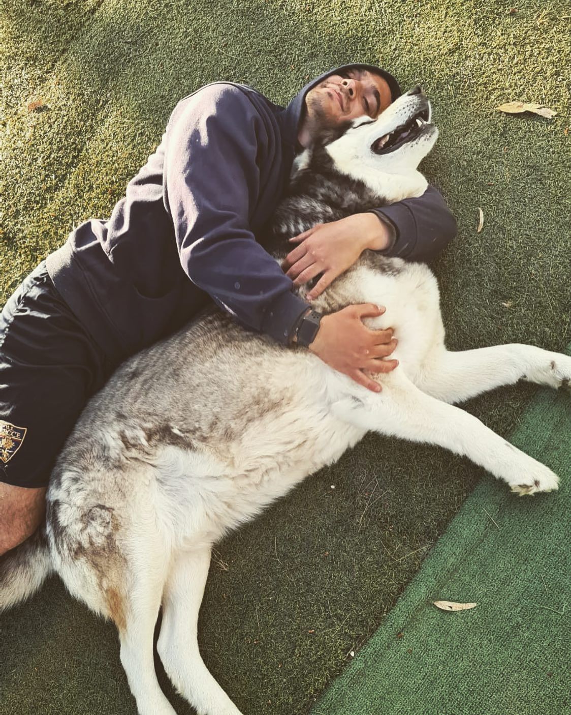 Giulio Beranek con il suo cane
