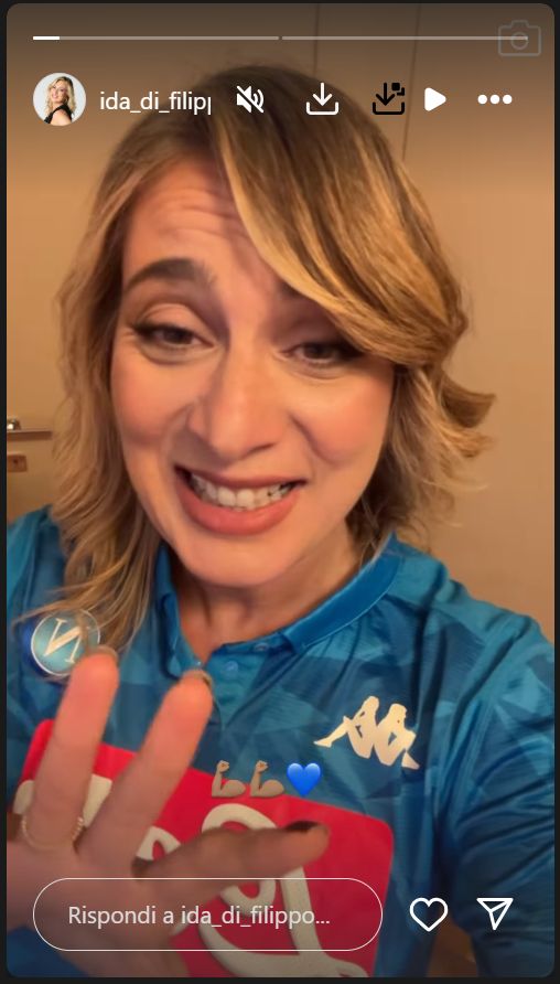 Ida De Filippo con la maglia del Napoli