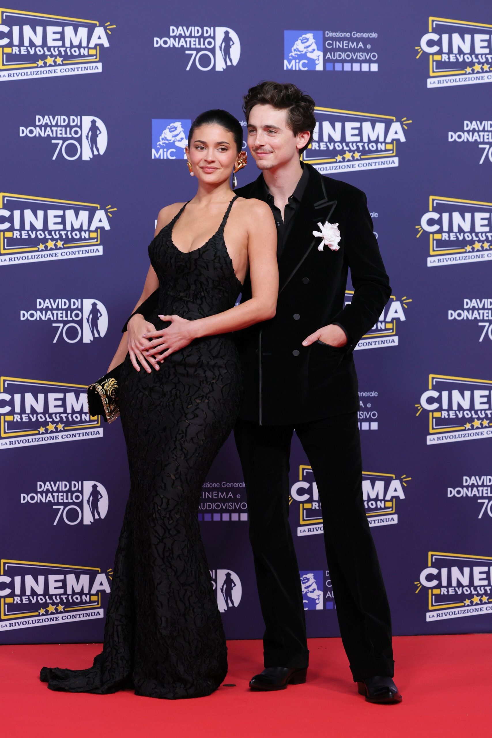 Timothee Chalamet e Kilye Jenner ai David 2025