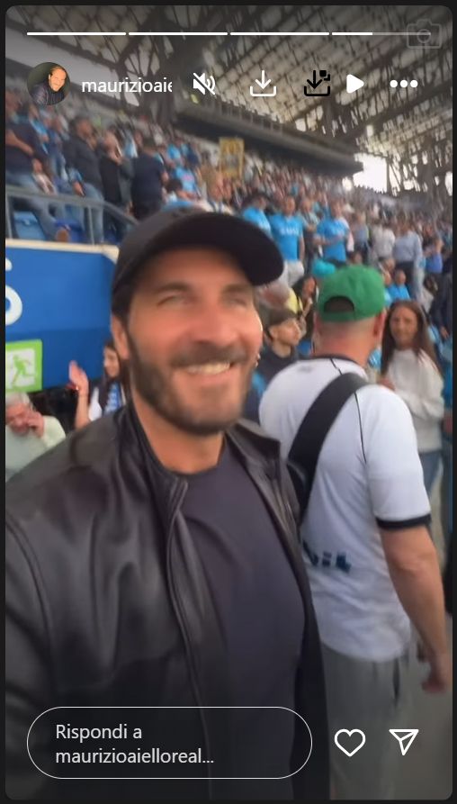 Maurizio Aiello allo Stadio Maradona