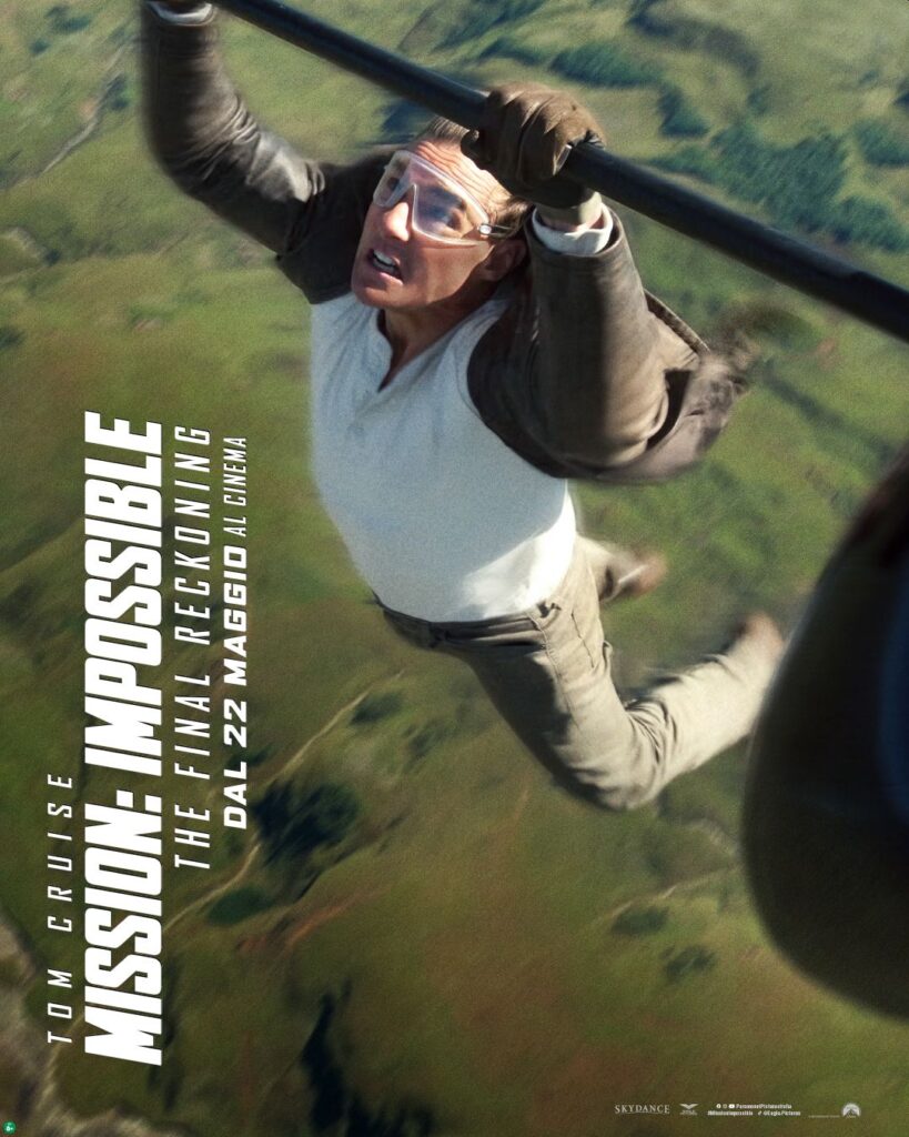 Tom Cruise nel poster di Mission Impossible: The Final Reckoning