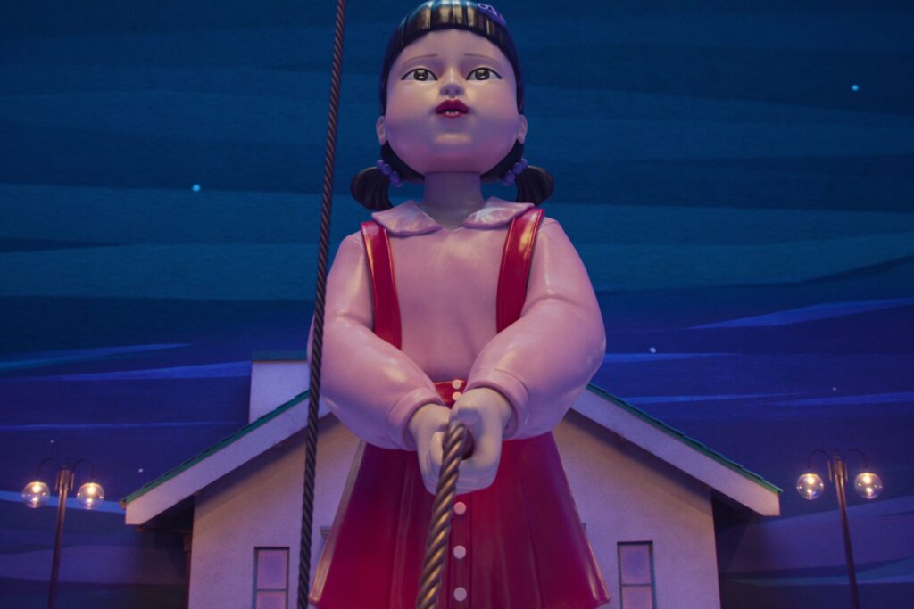 Una scena di Squid Game