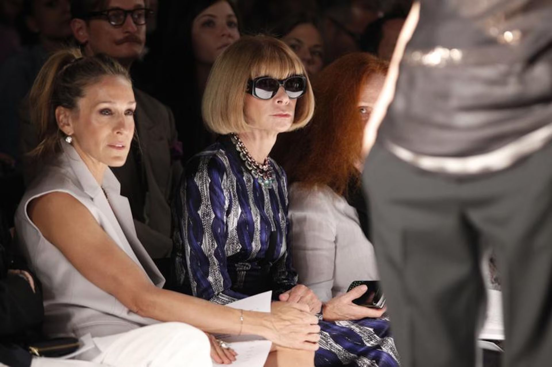Anna Wintour e Sarah Jessica Parker ad una sfilata
