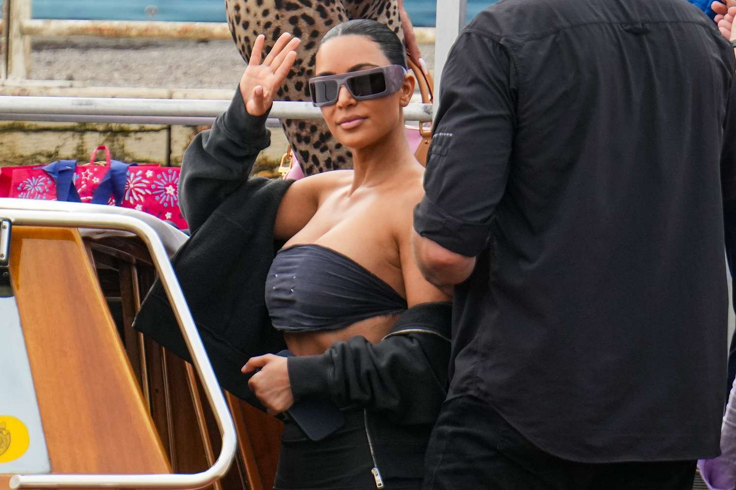 Kim Kardashian a Venezia per le nozze di Jeff Bezos