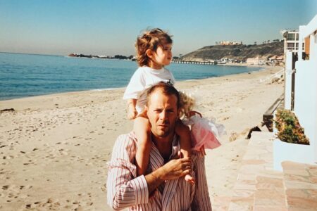 Bruce Willis e sua figlia Rumer da piccola