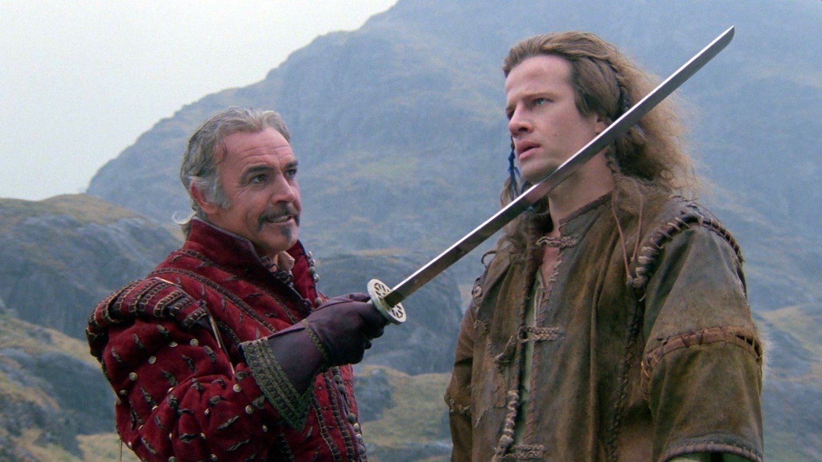 Sean Connery e Christopher Lambert in Highlander
