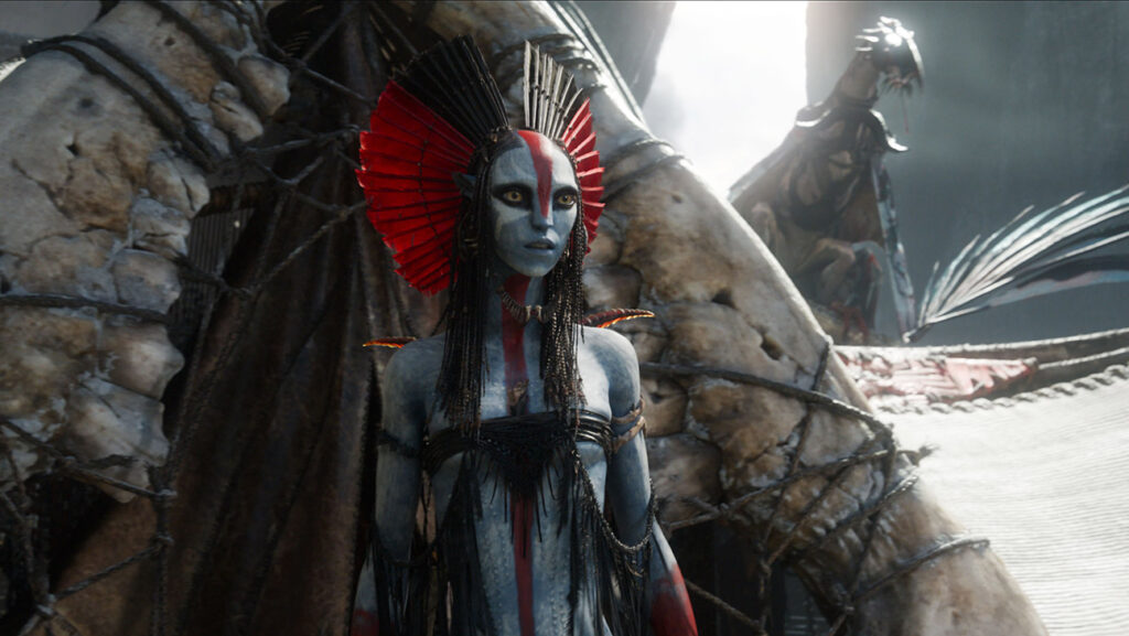 Varang (Oona Chaplin) in 20th Century Studios' AVATAR: FIRE AND ASH. Photo courtesy of 20th Century Studios. © 2025 20th Century Studios. All Rights Reserved.