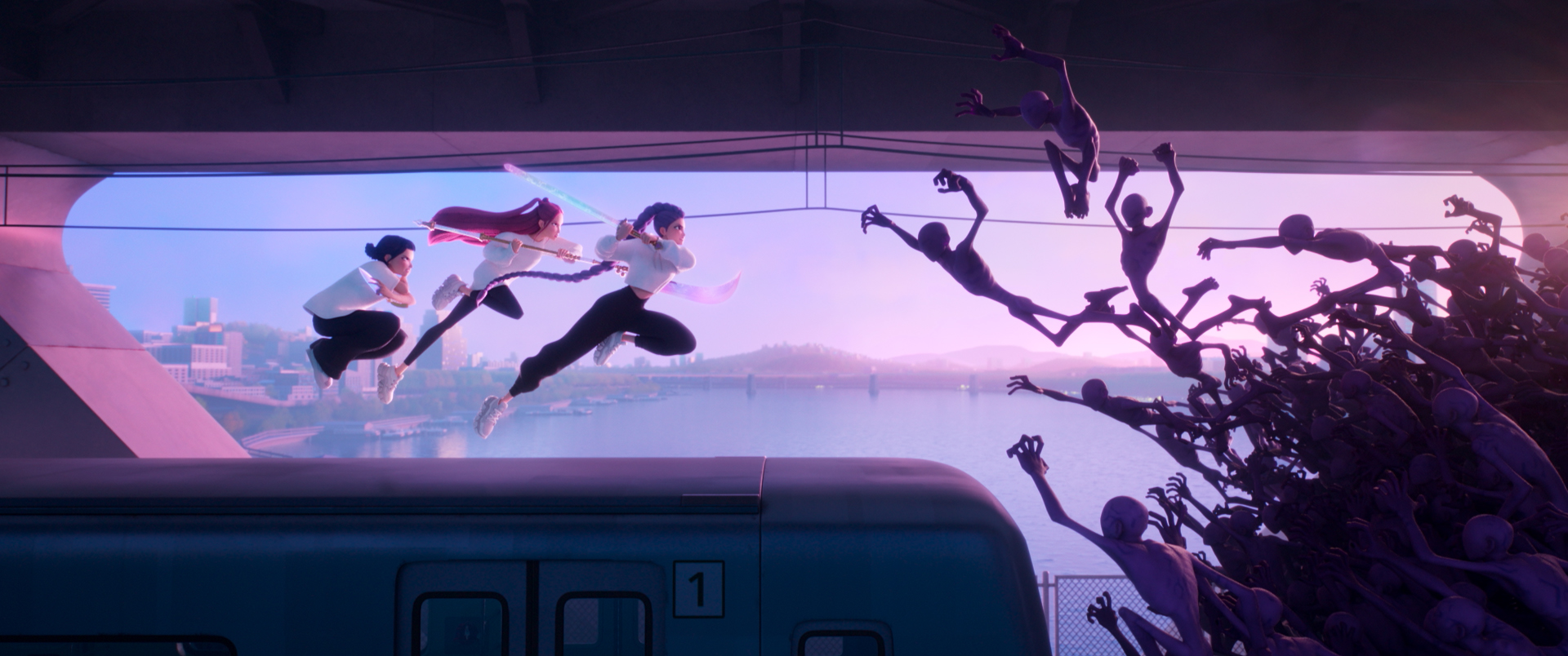 Una scena di Kpop Dmon Hunters, una scena (fonte: netflix)