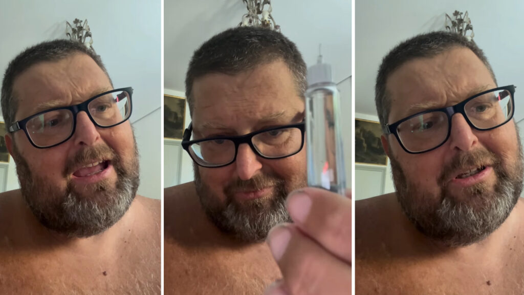 Adinolfi mostra un farmaco per dimagrire