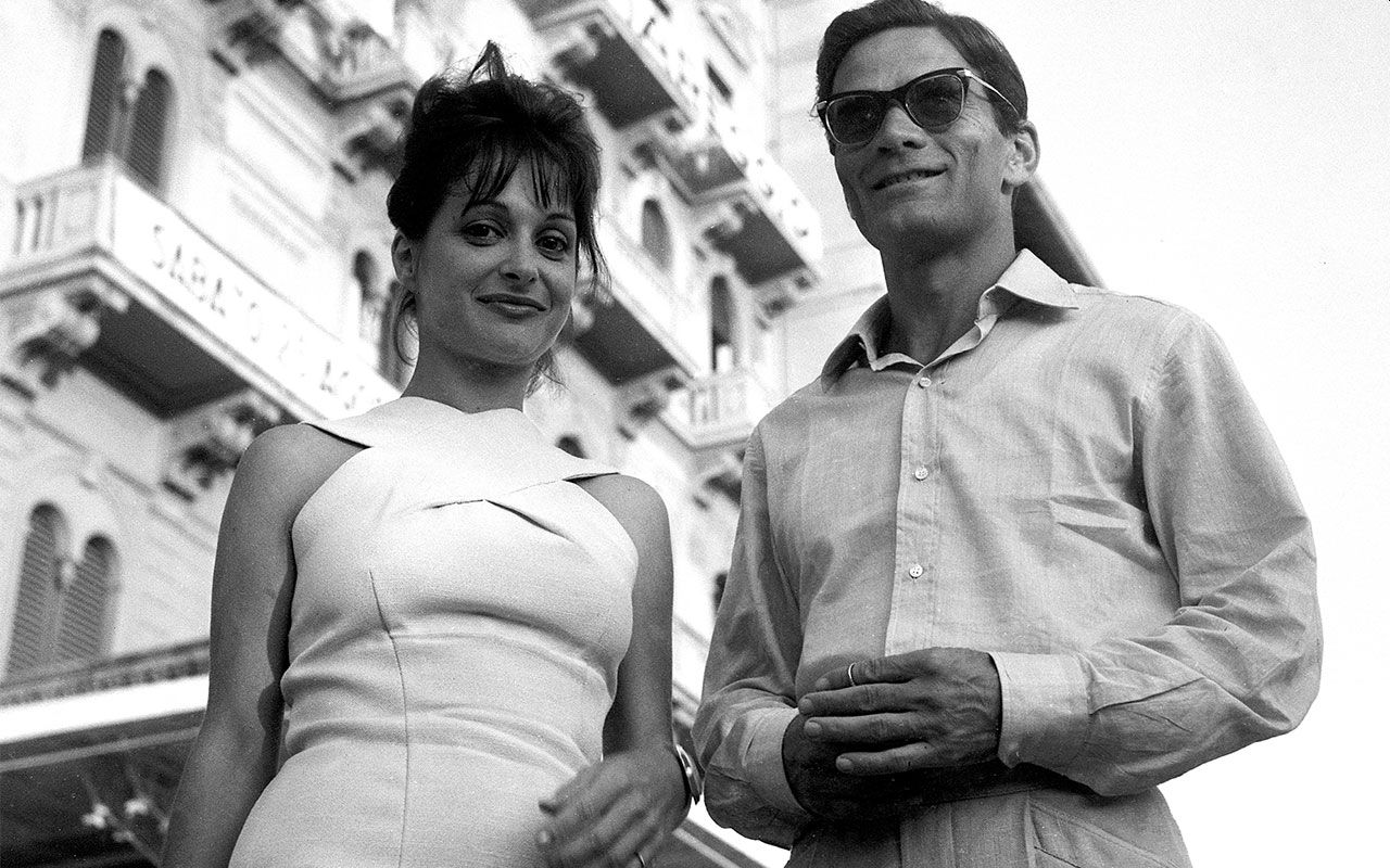 Adriana Asti con Pierpaolo Pasolini