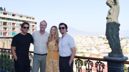 Margot Robbie e Tom Ackerley a Napoli